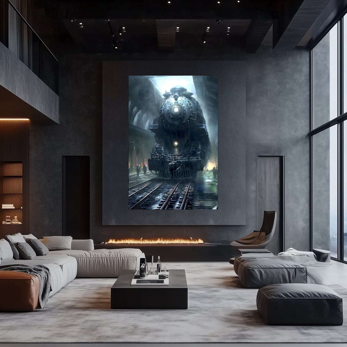 Dystopia Train Poster – SPX 4449 | Awe-Inspiring Wall Art for Sci-Fi & Fantasy Train Enthusiasts | Unique and Exclusive Artwork