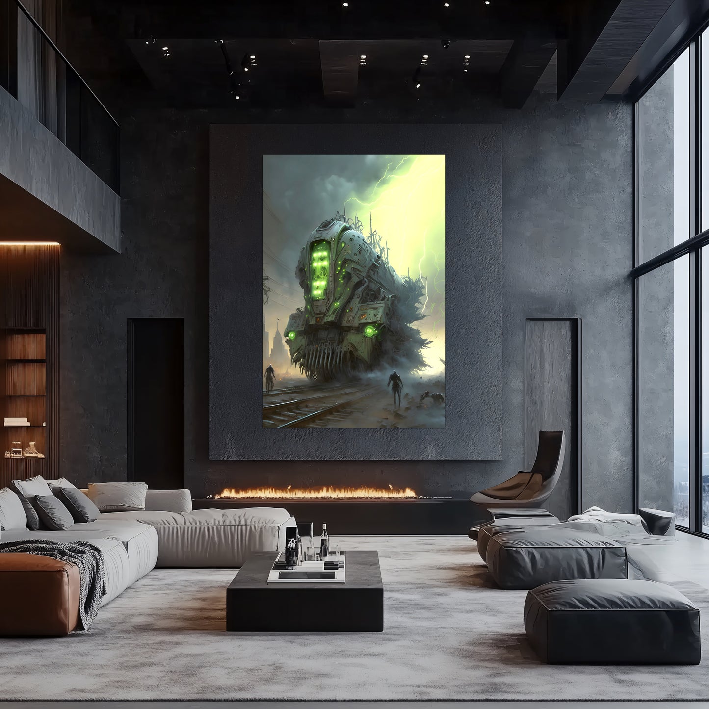 Zombie Train Poster – The Wraithcore Necrohauler | Awe-Inspiring Wall Art for Sci-Fi & Fantasy Train Enthusiasts | Unique and Exclusive Artwork