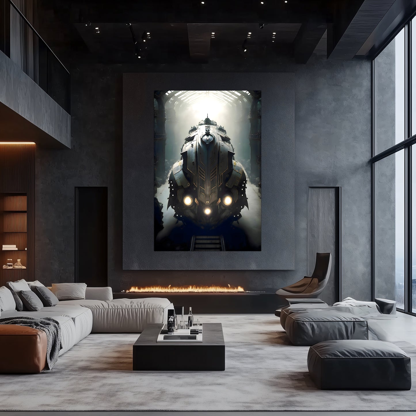Diesel Train Poster – Chronos Magnus | Awe-Inspiring Wall Art for Sci-Fi & Fantasy Train Enthusiasts | Unique and Exclusive Artwork
