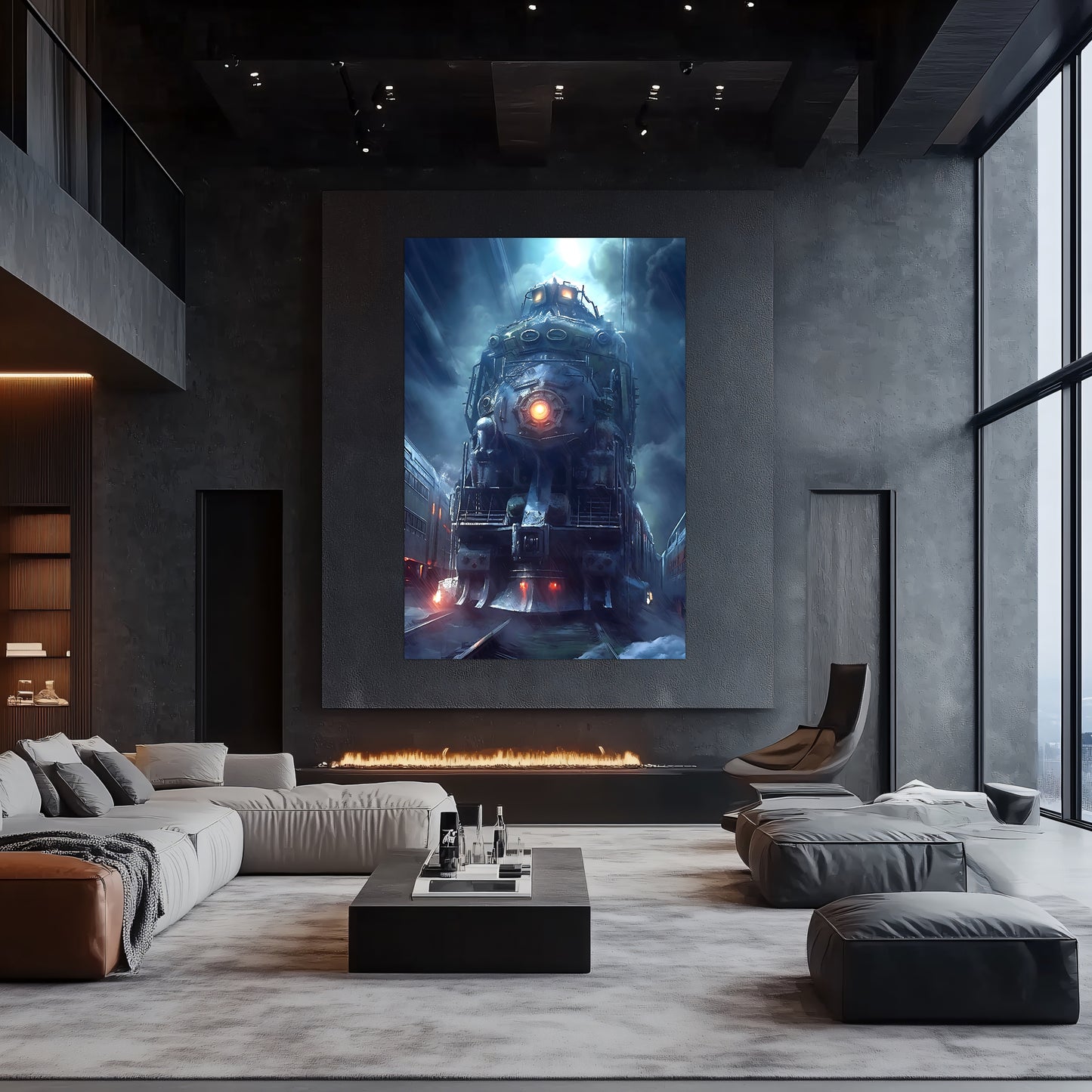 Post-Apocalyptic Train Poster – Winterborn Thunderheart | Awe-Inspiring Wall Art for Sci-Fi & Fantasy Train Enthusiasts | Unique and Exclusive Artwork