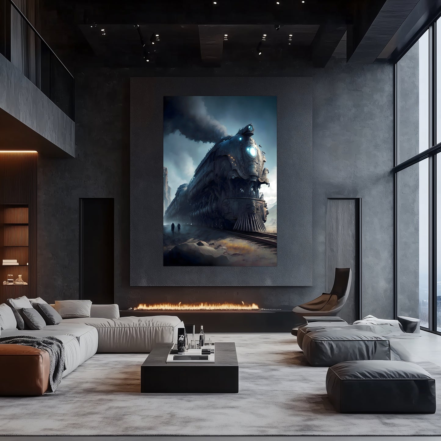 Dystopia Train Poster – Titanforge Paladin | Awe-Inspiring Wall Art for Sci-Fi & Fantasy Train Enthusiasts | Unique and Exclusive Artwork