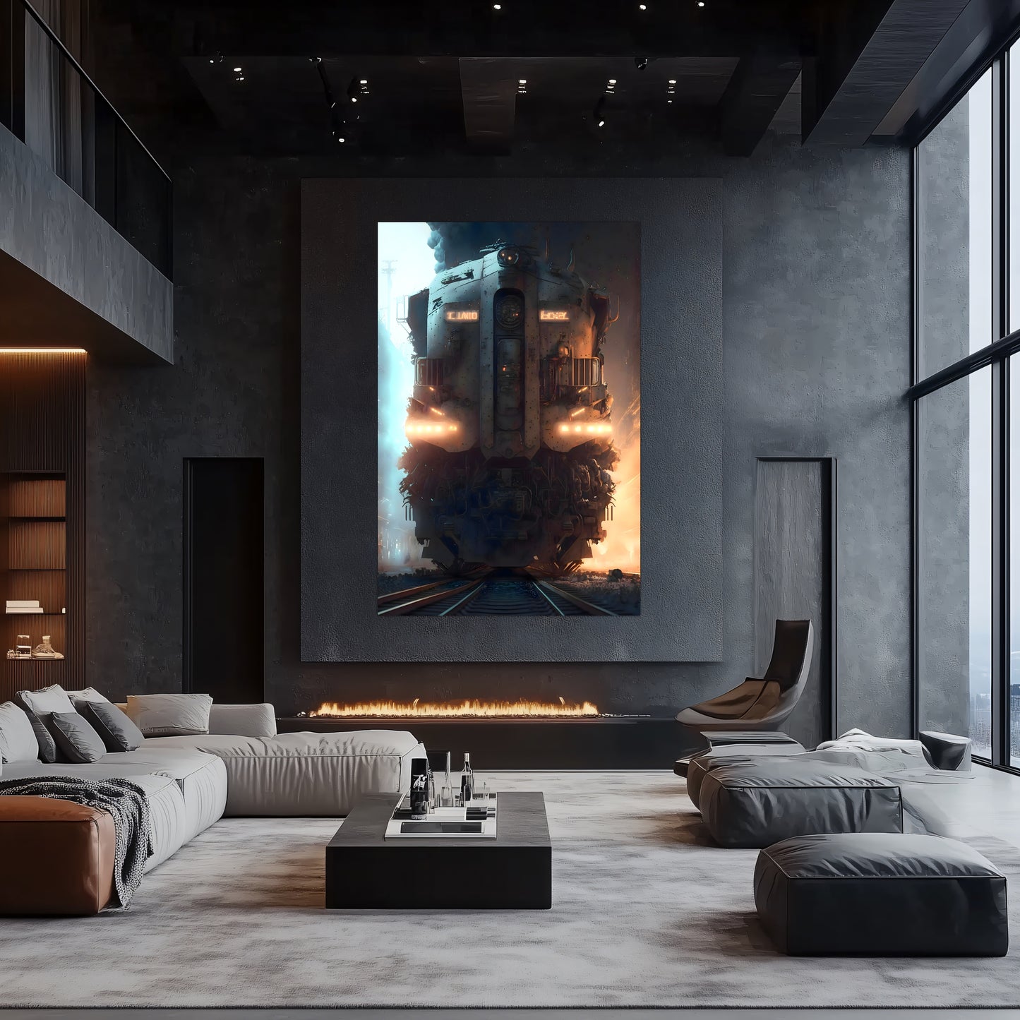 Diesel Train Poster – Warhound Mk IV | Awe-Inspiring Wall Art for Sci-Fi & Fantasy Train Enthusiasts | Unique and Exclusive Artwork
