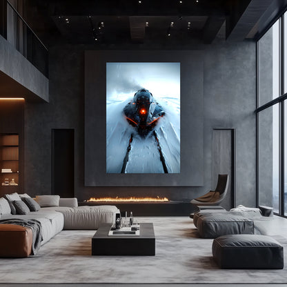 Cyberpunk Train Poster – The Demon's Dagger | Awe-Inspiring Wall Art for Sci-Fi & Fantasy Train Enthusiasts | Unique and Exclusive Artwork