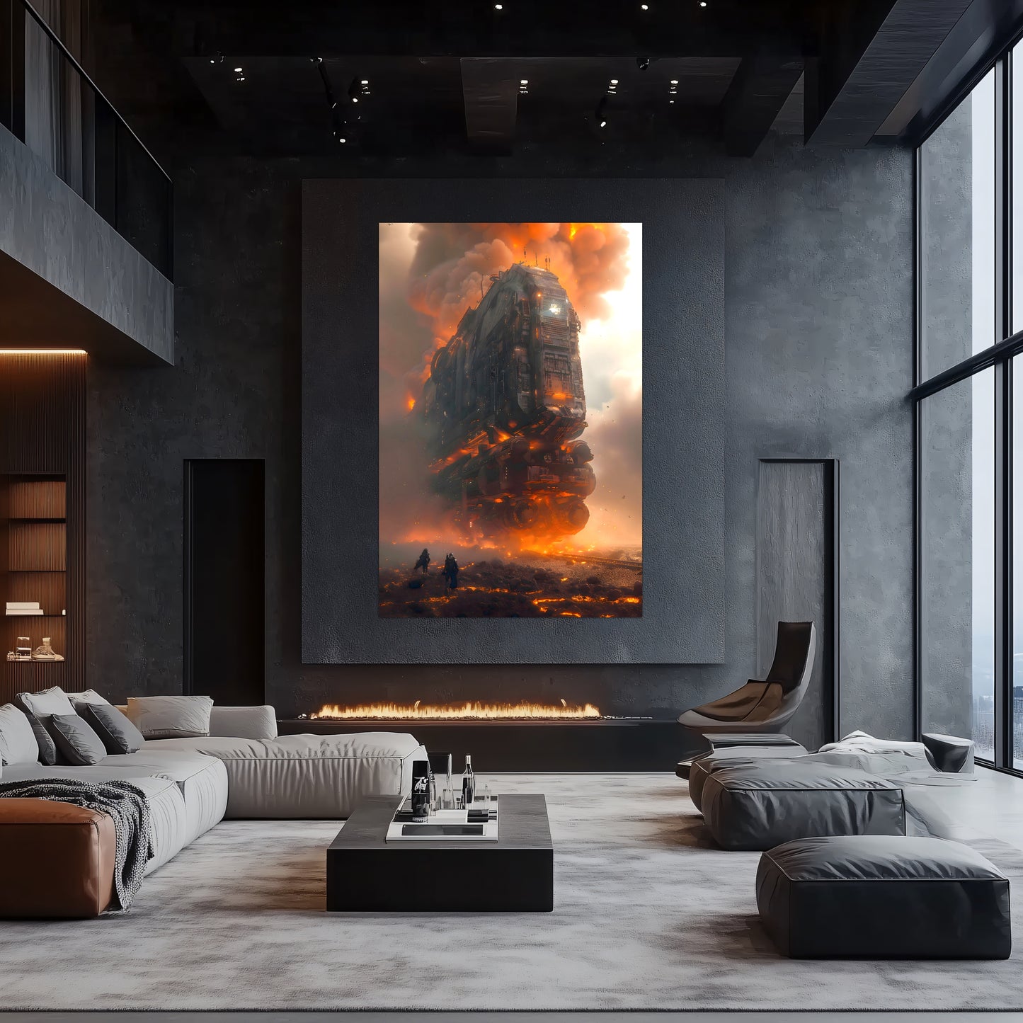 Wasteland Train Poster – Exodus Beta | Awe-Inspiring Wall Art for Sci-Fi & Fantasy Train Enthusiasts | Unique and Exclusive Artwork