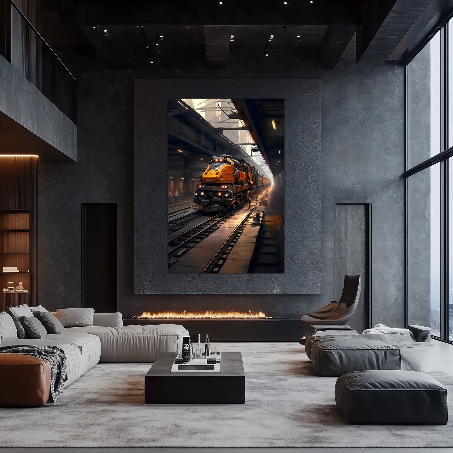 Diesel Train Poster – Blazerush Hauler | Awe-Inspiring Wall Art for Sci-Fi & Fantasy Train Enthusiasts | Unique and Exclusive Artwork