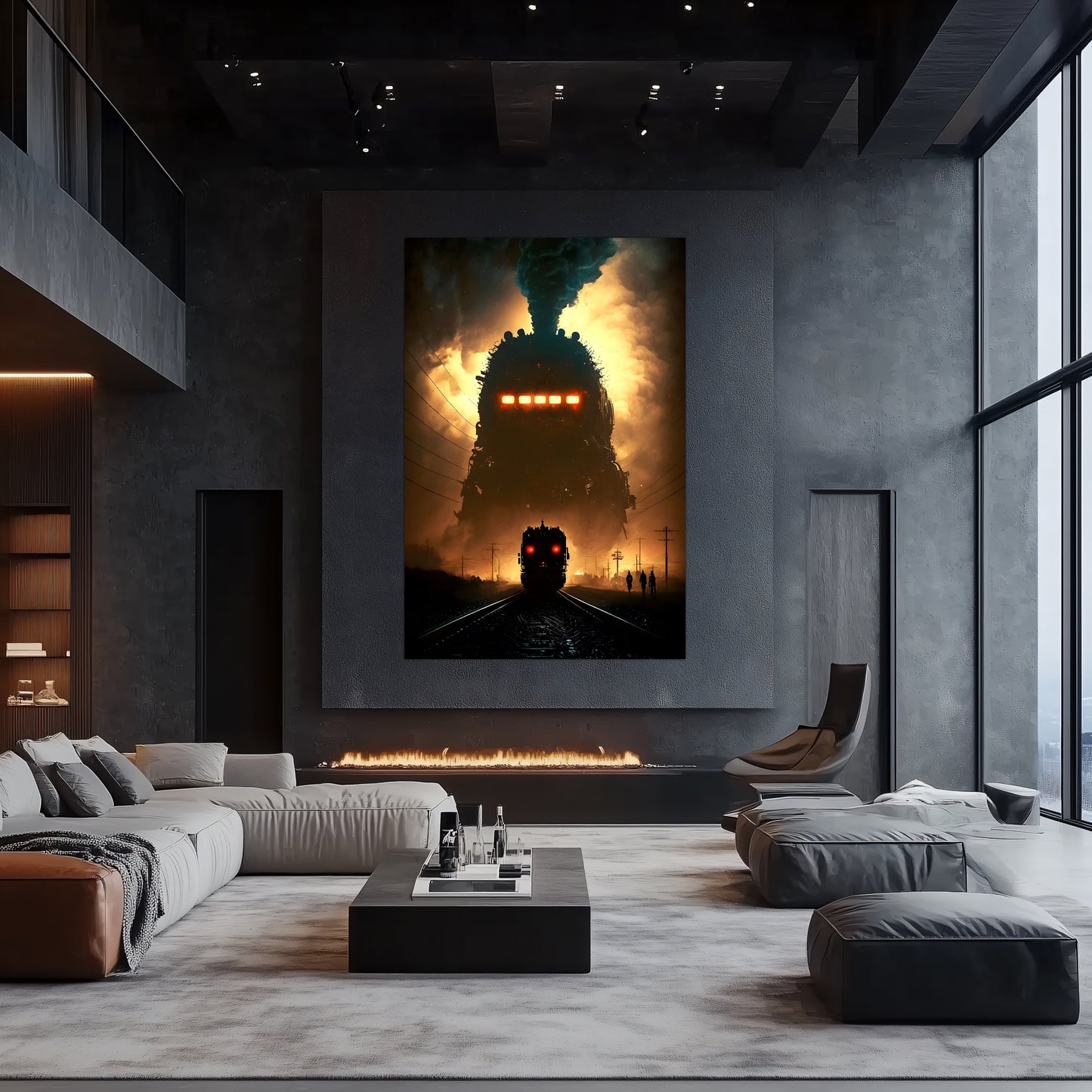Post-Apocalyptic Train Poster – The Endbringer | Awe-Inspiring Wall Art for Sci-Fi & Fantasy Train Enthusiasts | Unique and Exclusive Artwork