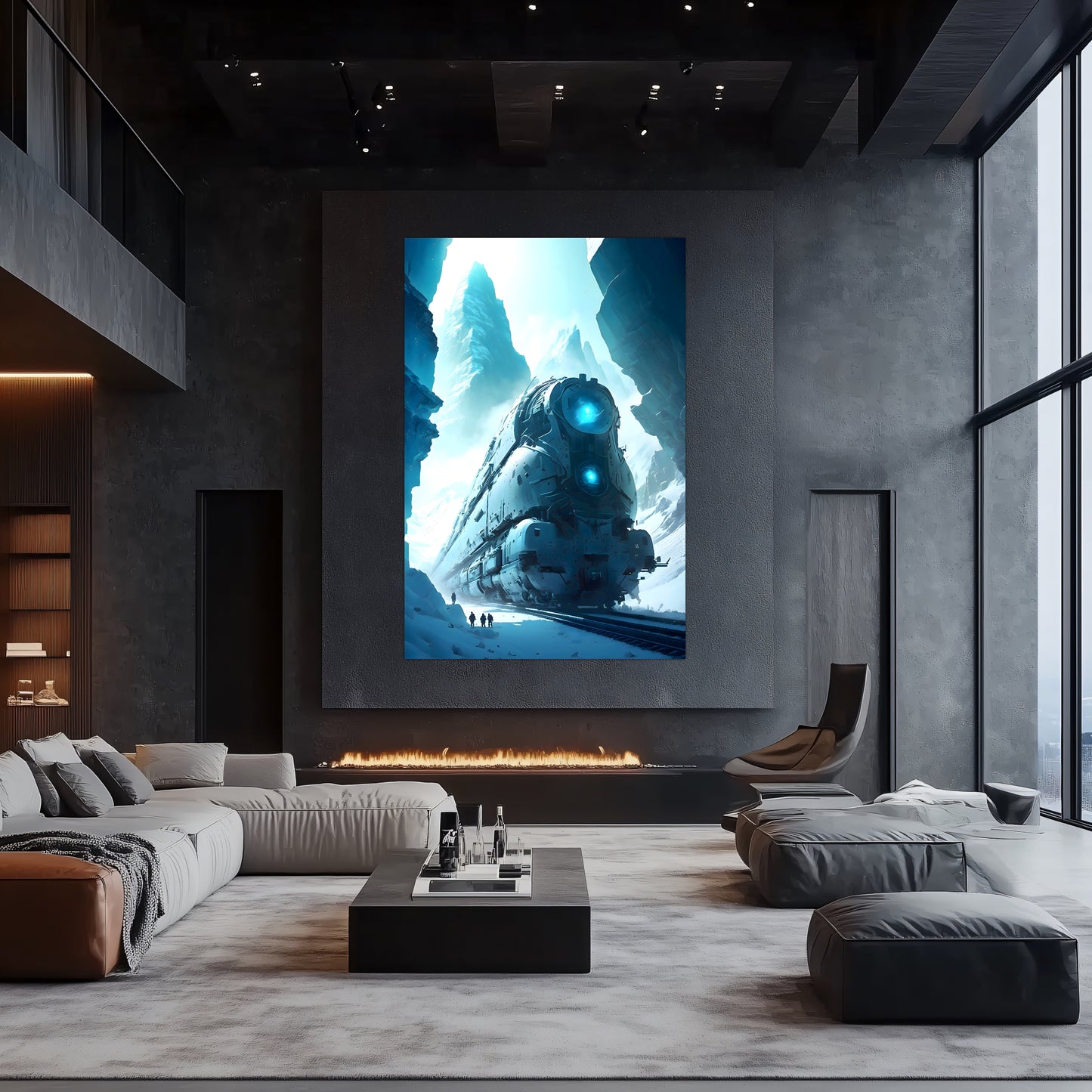 Post-Apocalyptic Train Poster – Icebreaker | Awe-Inspiring Wall Art for Sci-Fi & Fantasy Train Enthusiasts | Unique and Exclusive Artwork