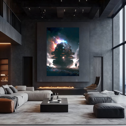 Wasteland Train Poster – The Voidstalker | Awe-Inspiring Wall Art for Sci-Fi & Fantasy Train Enthusiasts | Unique and Exclusive Artwork