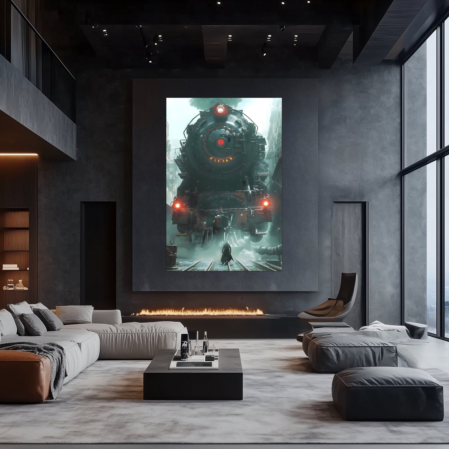 Dystopia Train Poster – Iron Predator | Awe-Inspiring Wall Art for Sci-Fi & Fantasy Train Enthusiasts | Unique and Exclusive Artwork