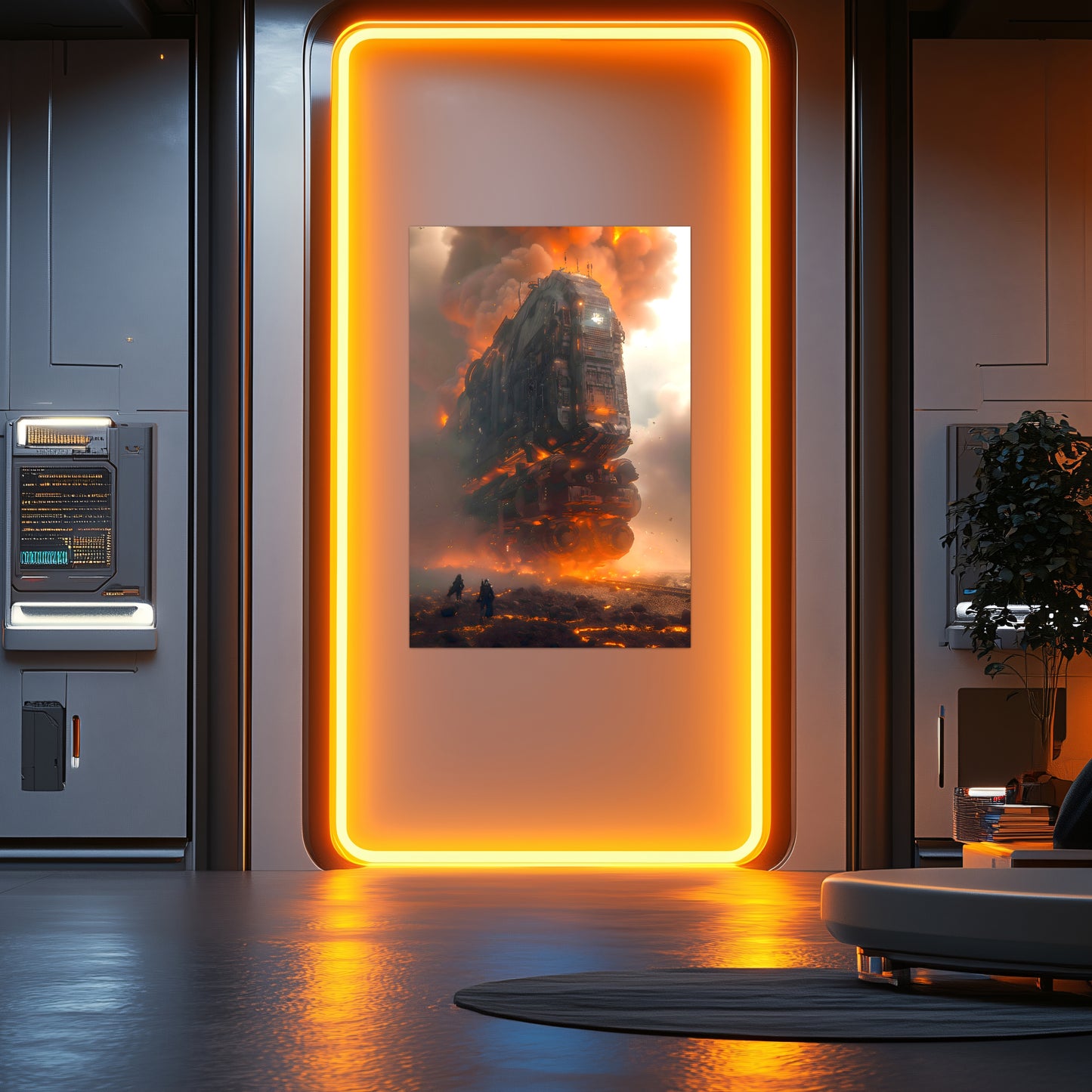 Wasteland Train Poster – Exodus Beta | Awe-Inspiring Wall Art for Sci-Fi & Fantasy Train Enthusiasts | Unique and Exclusive Artwork