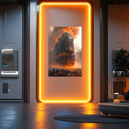 Wasteland Train Poster – Exodus Beta | Awe-Inspiring Wall Art for Sci-Fi & Fantasy Train Enthusiasts | Unique and Exclusive Artwork