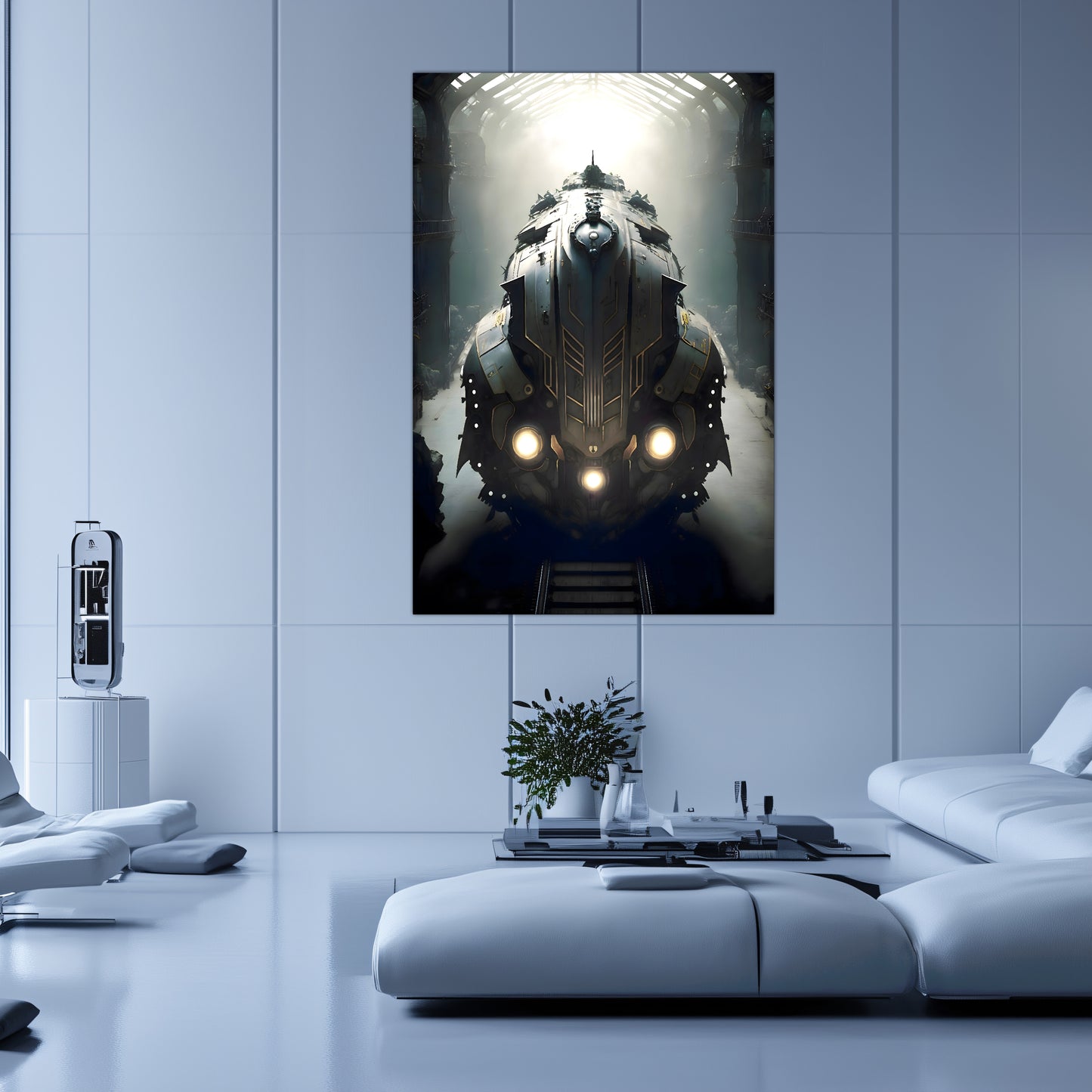 Diesel Train Poster – Chronos Magnus | Awe-Inspiring Wall Art for Sci-Fi & Fantasy Train Enthusiasts | Unique and Exclusive Artwork