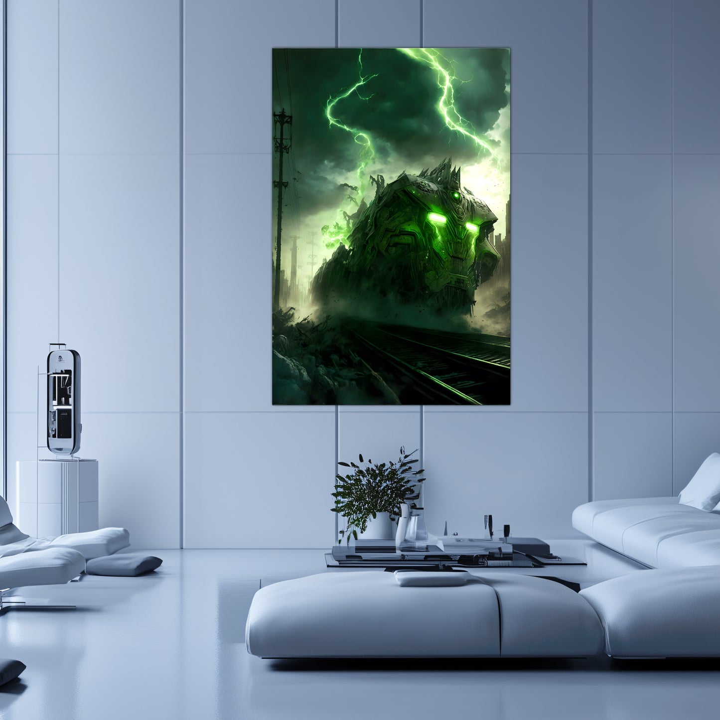 Zombie Train Poster – Wraithstorm Oppressor | Awe-Inspiring Wall Art for Sci-Fi & Fantasy Train Enthusiasts | Unique and Exclusive Artwork