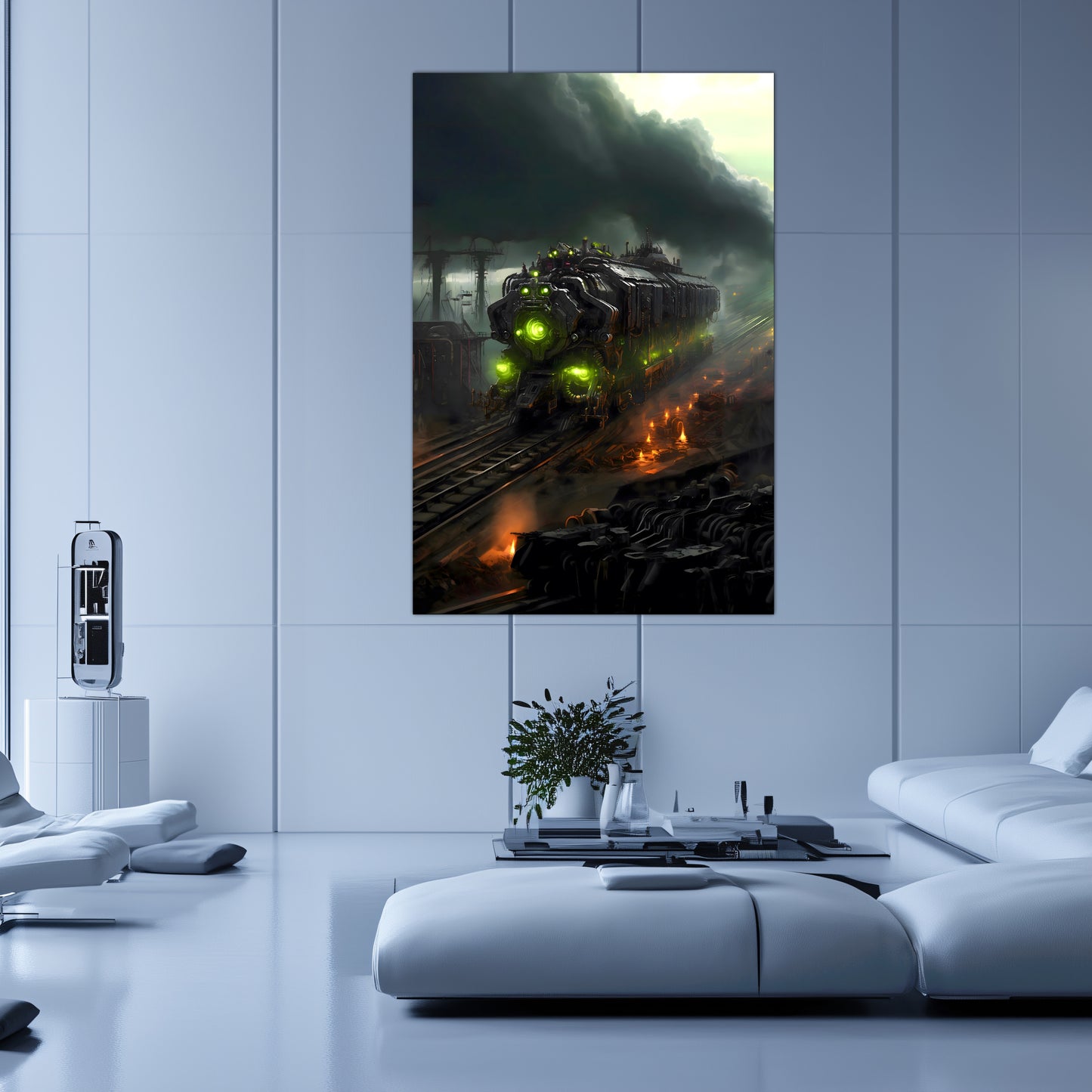 Zombie Train Poster – Dreadcrave Collector | Awe-Inspiring Wall Art for Sci-Fi & Fantasy Train Enthusiasts | Unique and Exclusive Artwork