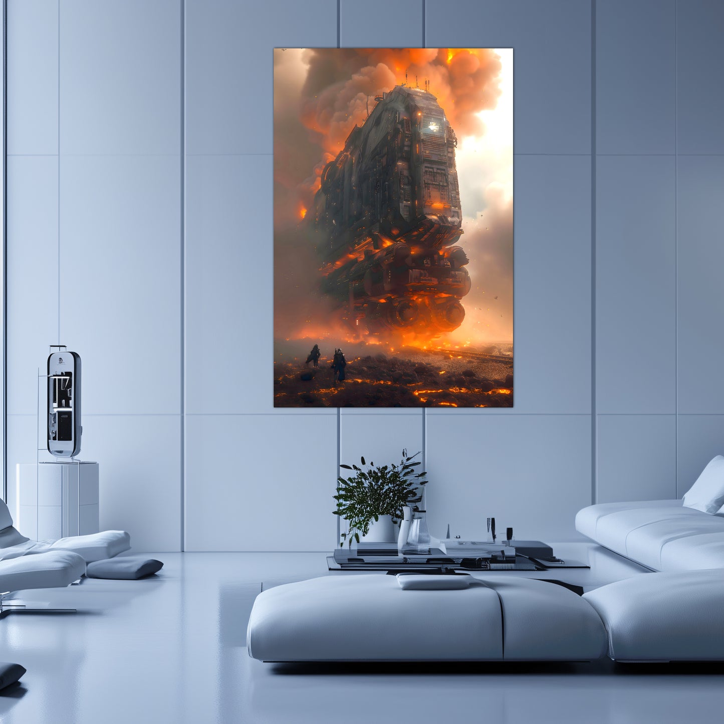 Wasteland Train Poster – Exodus Beta | Awe-Inspiring Wall Art for Sci-Fi & Fantasy Train Enthusiasts | Unique and Exclusive Artwork