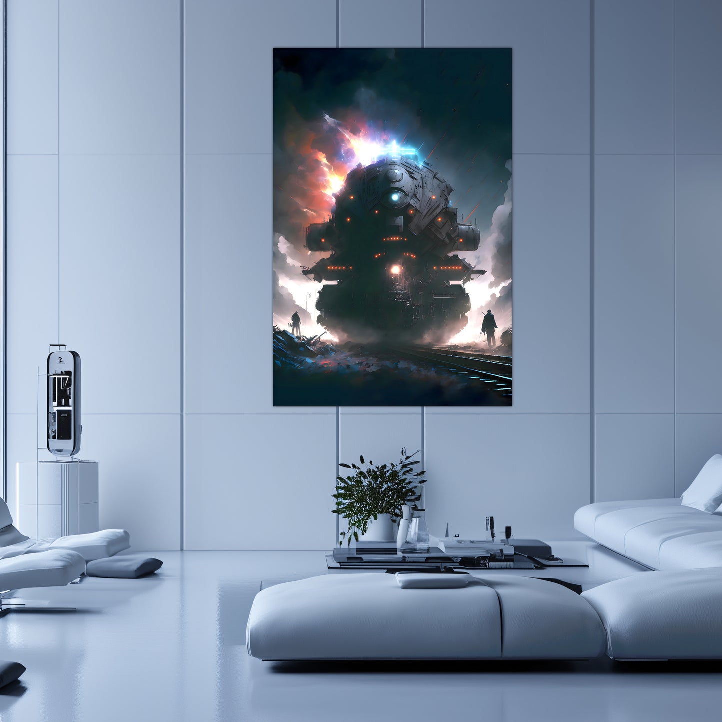 Wasteland Train Poster – The Voidstalker | Awe-Inspiring Wall Art for Sci-Fi & Fantasy Train Enthusiasts | Unique and Exclusive Artwork