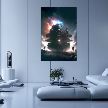 Wasteland Train Poster – The Voidstalker | Awe-Inspiring Wall Art for Sci-Fi & Fantasy Train Enthusiasts | Unique and Exclusive Artwork
