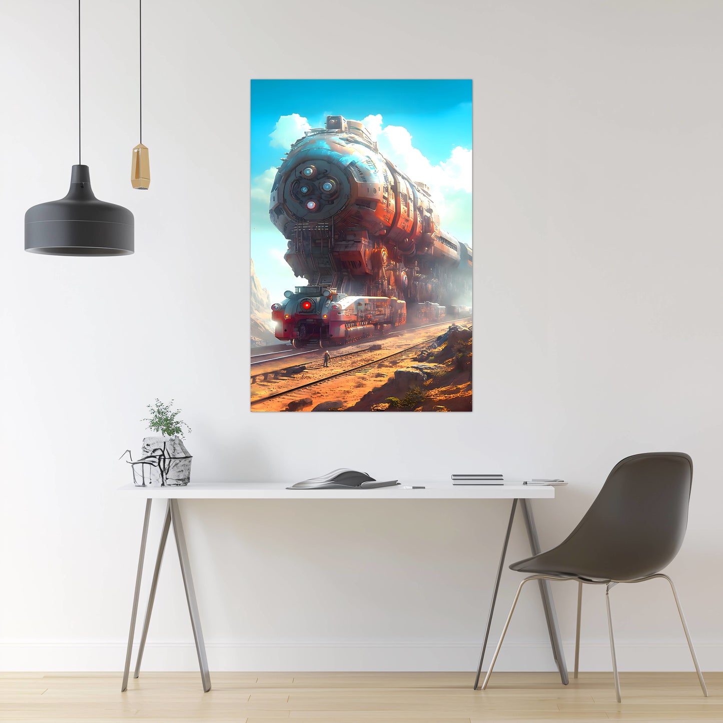 Post-Apocalyptic Train Poster – Arcanum Carrier | Awe-Inspiring Wall Art for Sci-Fi & Fantasy Train Enthusiasts | Unique and Exclusive Artwork
