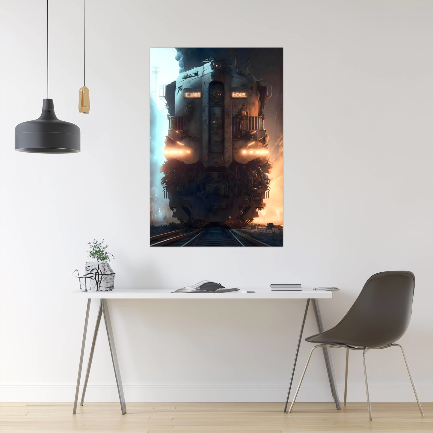 Diesel Train Poster – Warhound Mk IV | Awe-Inspiring Wall Art for Sci-Fi & Fantasy Train Enthusiasts | Unique and Exclusive Artwork
