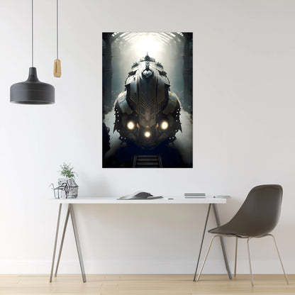 Diesel Train Poster – Chronos Magnus | Awe-Inspiring Wall Art for Sci-Fi & Fantasy Train Enthusiasts | Unique and Exclusive Artwork