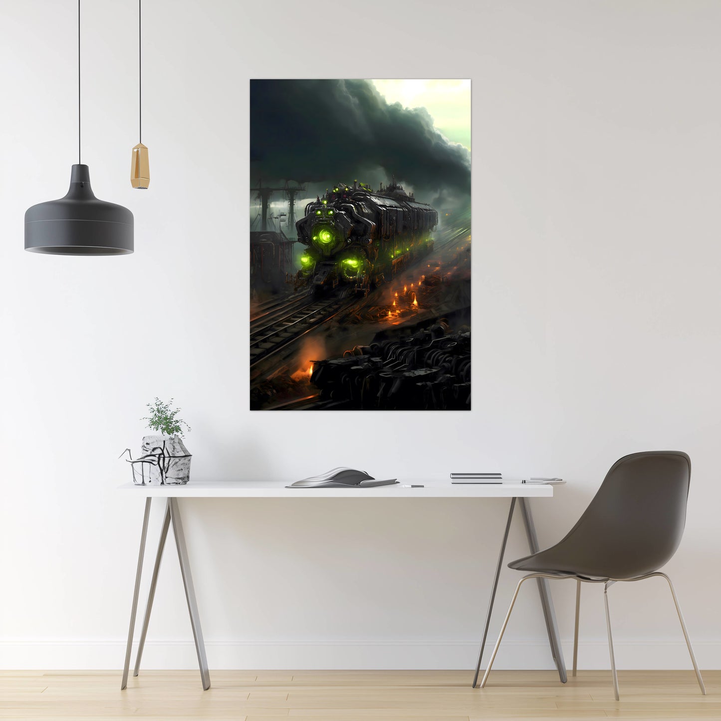 Zombie Train Poster – Dreadcrave Collector | Awe-Inspiring Wall Art for Sci-Fi & Fantasy Train Enthusiasts | Unique and Exclusive Artwork