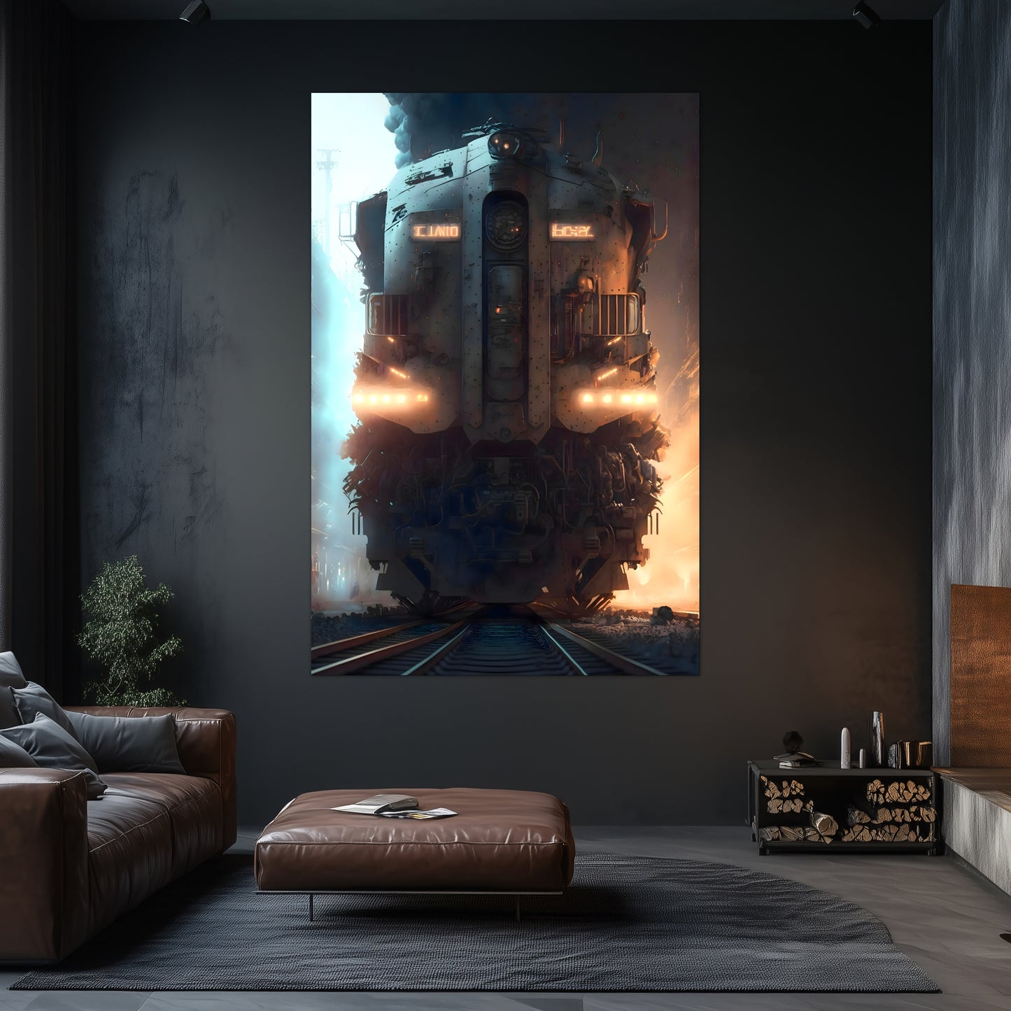 Diesel Train Poster – Warhound Mk IV | Awe-Inspiring Wall Art for Sci-Fi & Fantasy Train Enthusiasts | Unique and Exclusive Artwork