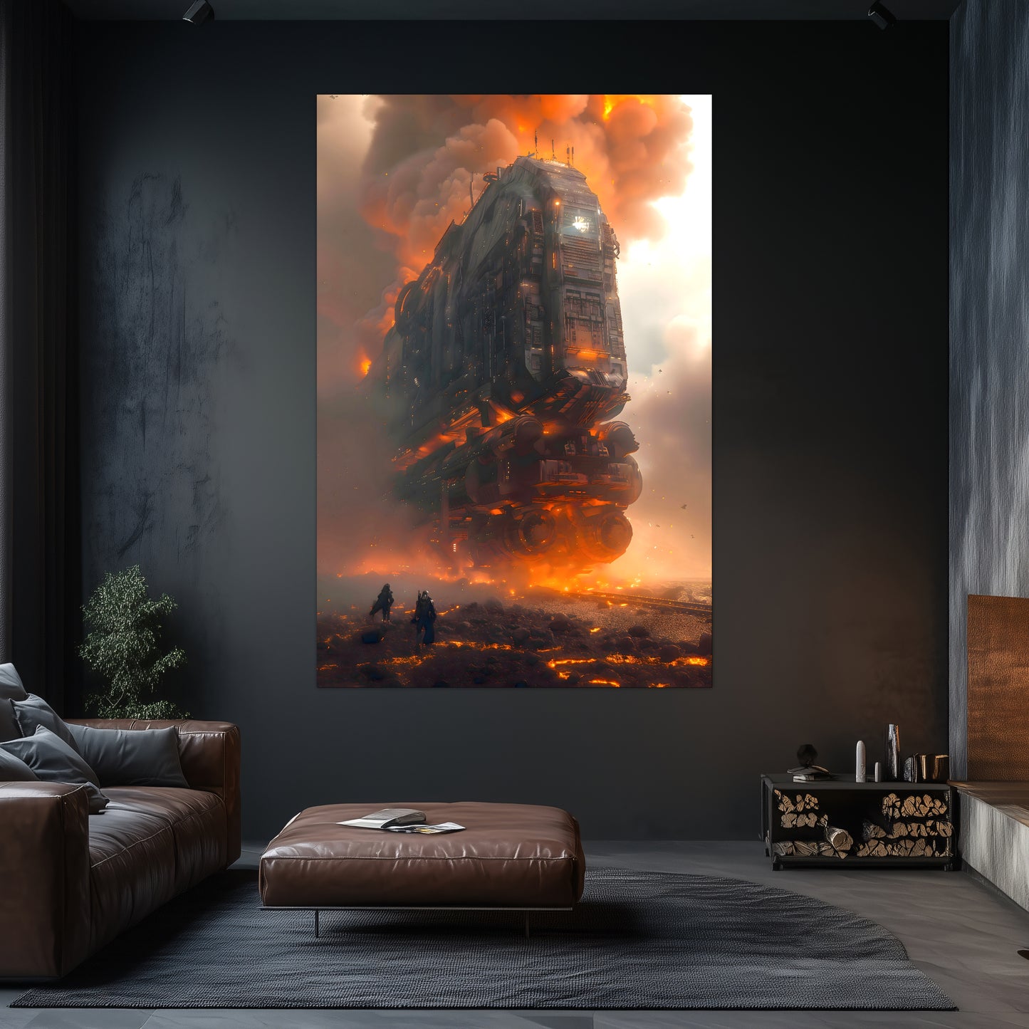 Wasteland Train Poster – Exodus Beta | Awe-Inspiring Wall Art for Sci-Fi & Fantasy Train Enthusiasts | Unique and Exclusive Artwork