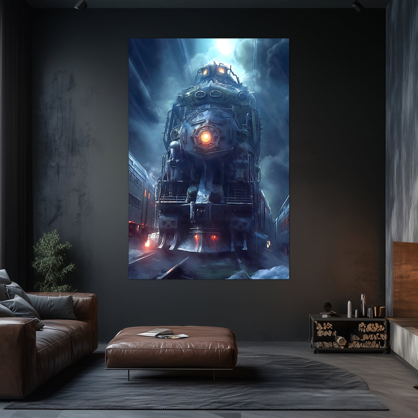 Post-Apocalyptic Train Poster – Winterborn Thunderheart | Awe-Inspiring Wall Art for Sci-Fi & Fantasy Train Enthusiasts | Unique and Exclusive Artwork