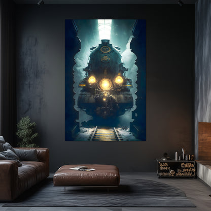 Diesel Train Poster – Tempus Imperator | Awe-Inspiring Wall Art for Sci-Fi & Fantasy Train Enthusiasts | Unique and Exclusive Artwork