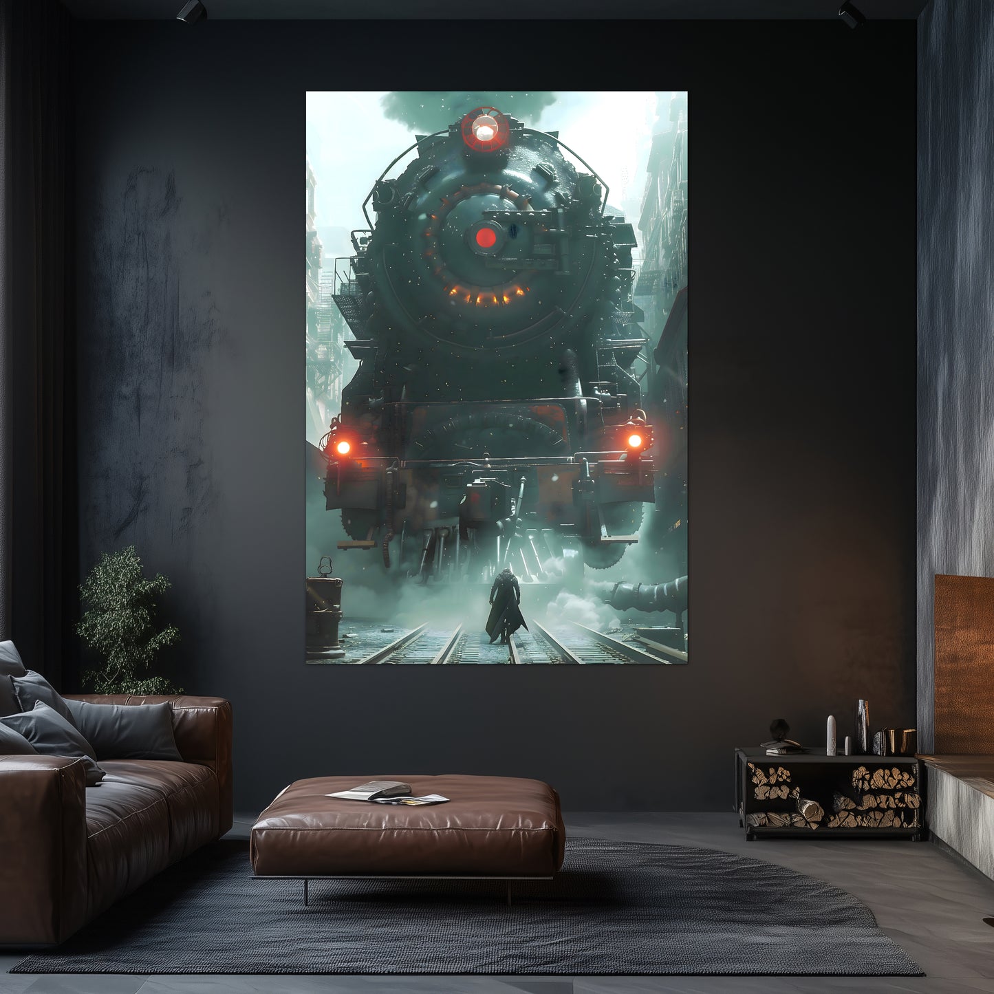 Dystopia Train Poster – Iron Predator | Awe-Inspiring Wall Art for Sci-Fi & Fantasy Train Enthusiasts | Unique and Exclusive Artwork