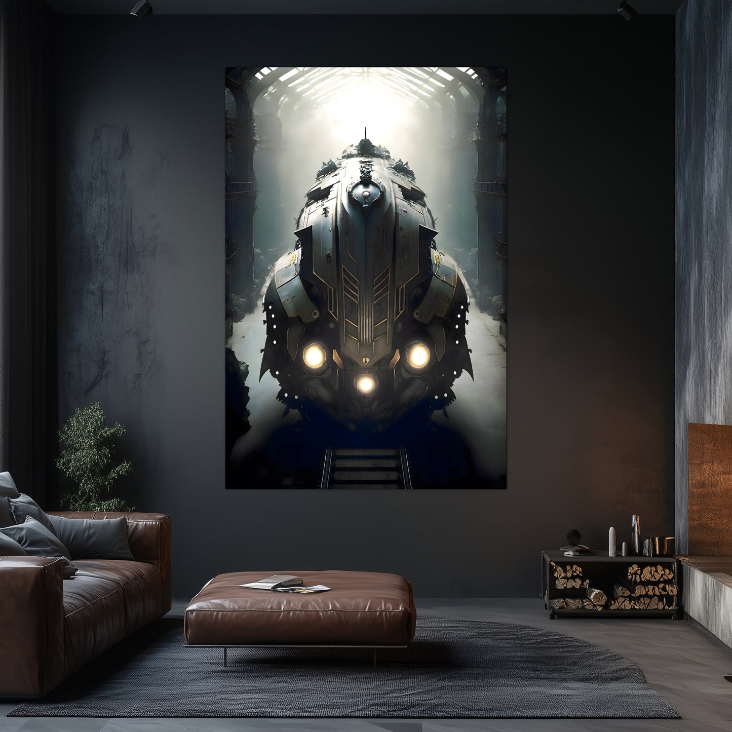 Diesel Train Poster – Chronos Magnus | Awe-Inspiring Wall Art for Sci-Fi & Fantasy Train Enthusiasts | Unique and Exclusive Artwork