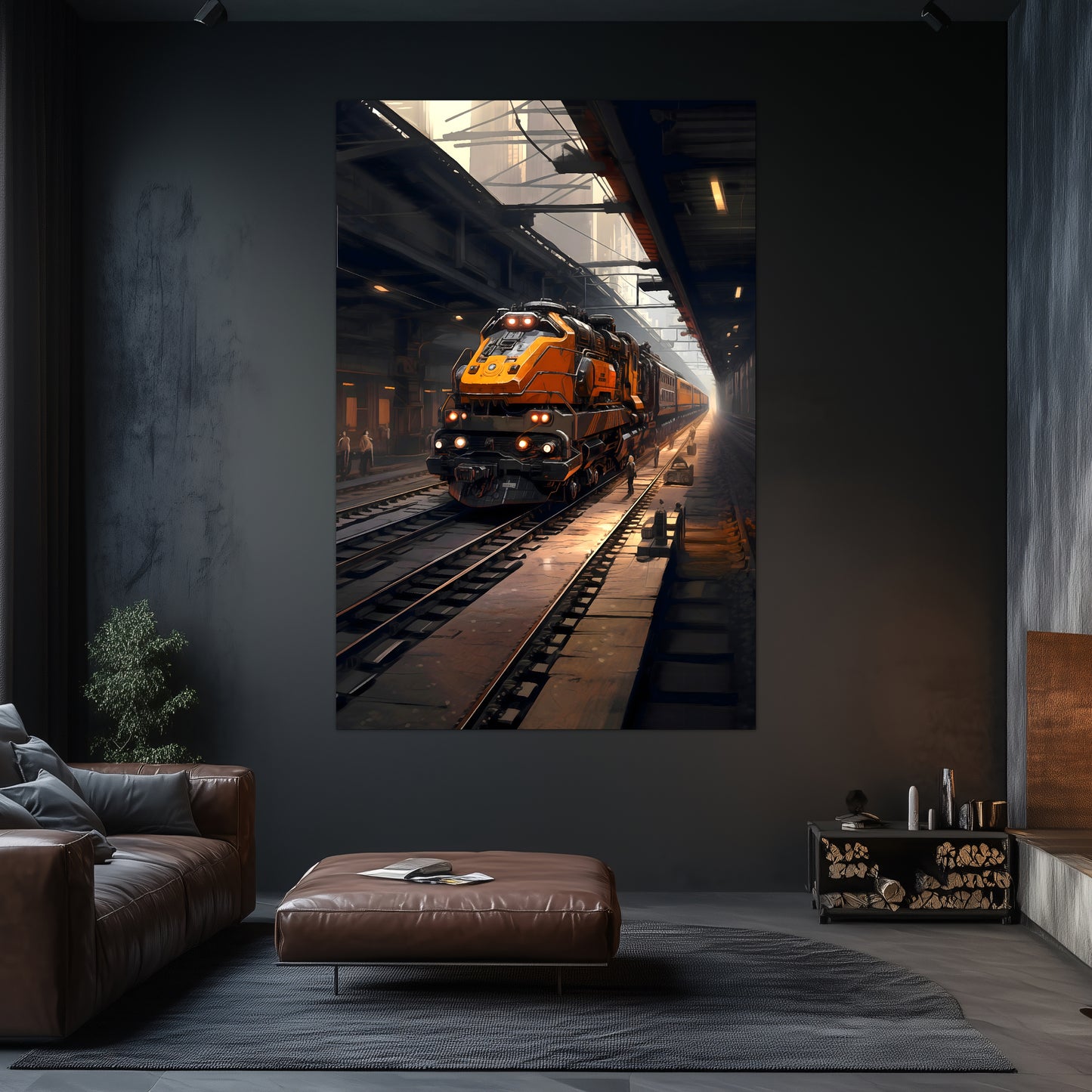 Diesel Train Poster – Blazerush Hauler | Awe-Inspiring Wall Art for Sci-Fi & Fantasy Train Enthusiasts | Unique and Exclusive Artwork