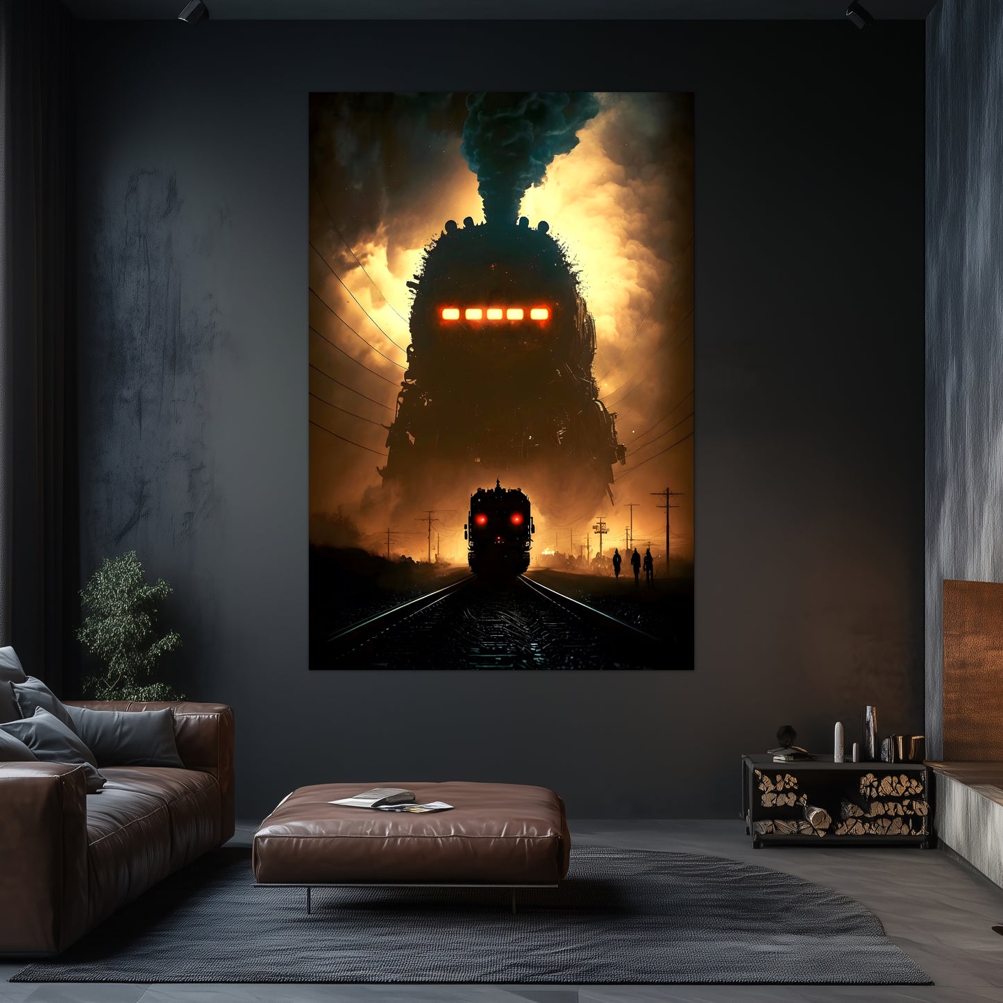 Post-Apocalyptic Train Poster – The Endbringer | Awe-Inspiring Wall Art for Sci-Fi & Fantasy Train Enthusiasts | Unique and Exclusive Artwork