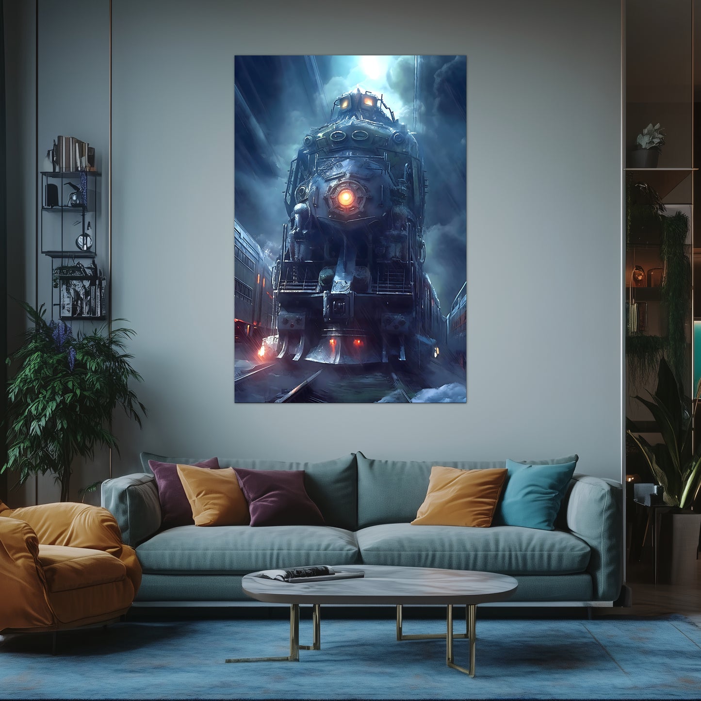 Post-Apocalyptic Train Poster – Winterborn Thunderheart | Awe-Inspiring Wall Art for Sci-Fi & Fantasy Train Enthusiasts | Unique and Exclusive Artwork