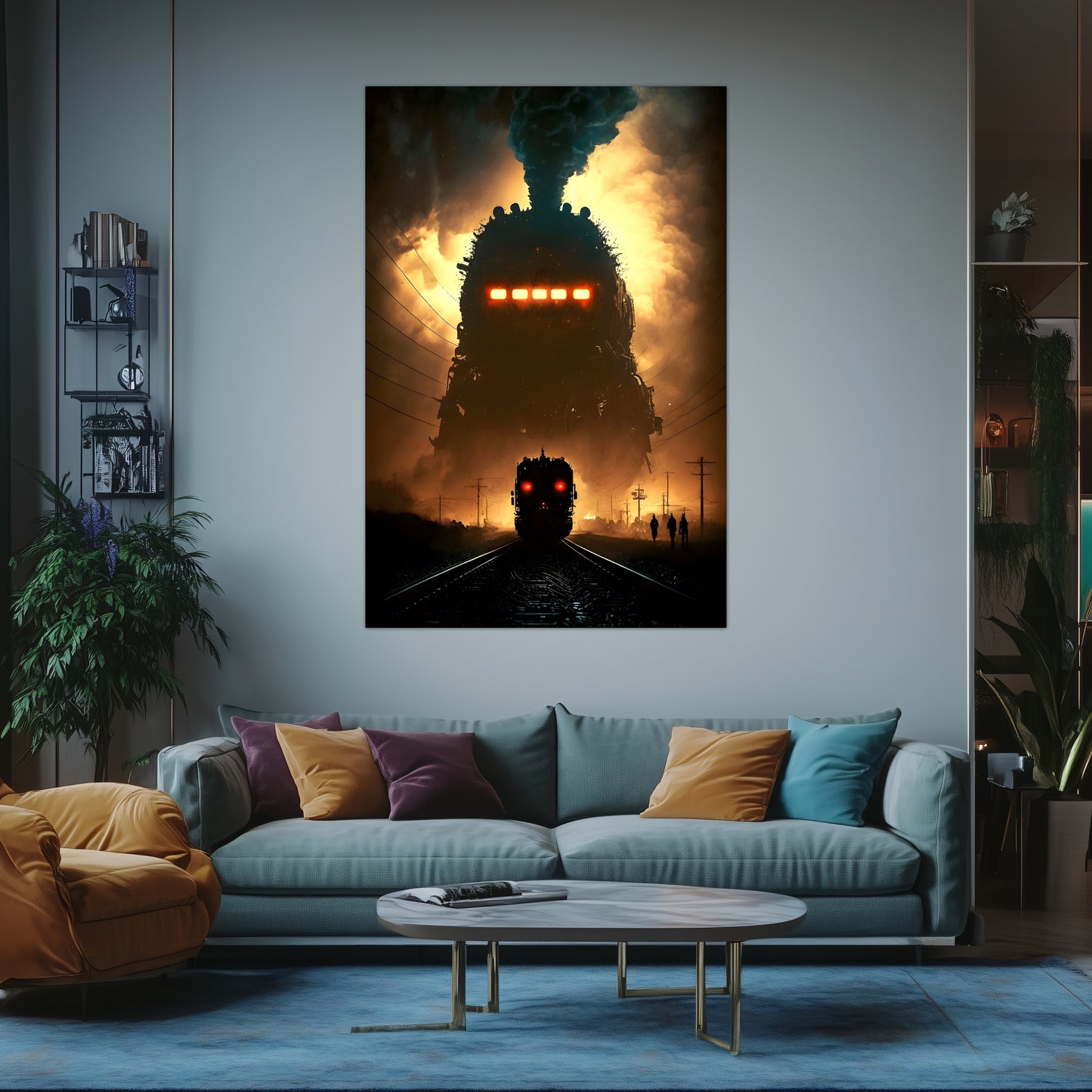 Post-Apocalyptic Train Poster – The Endbringer | Awe-Inspiring Wall Art for Sci-Fi & Fantasy Train Enthusiasts | Unique and Exclusive Artwork