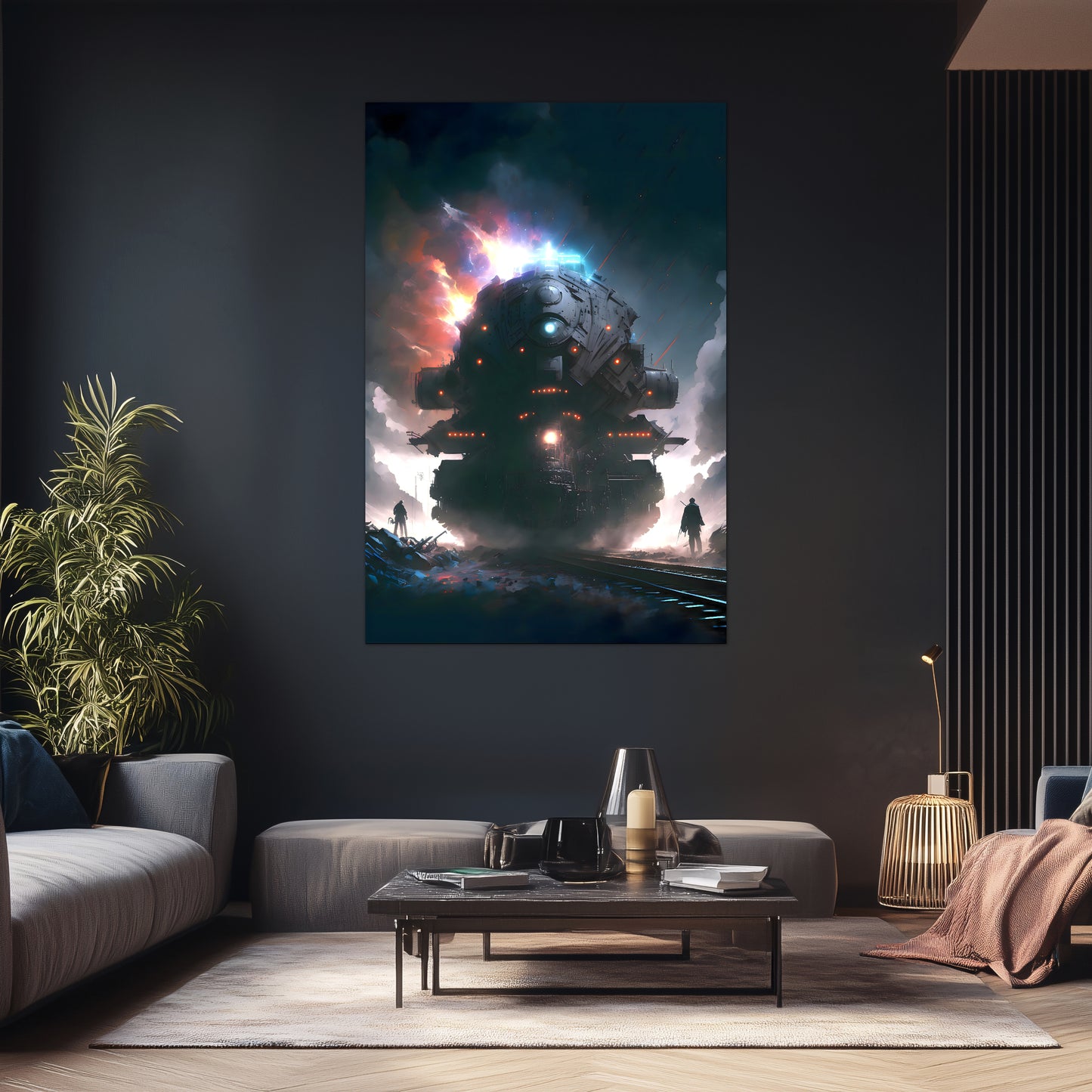 Wasteland Train Poster – The Voidstalker | Awe-Inspiring Wall Art for Sci-Fi & Fantasy Train Enthusiasts | Unique and Exclusive Artwork