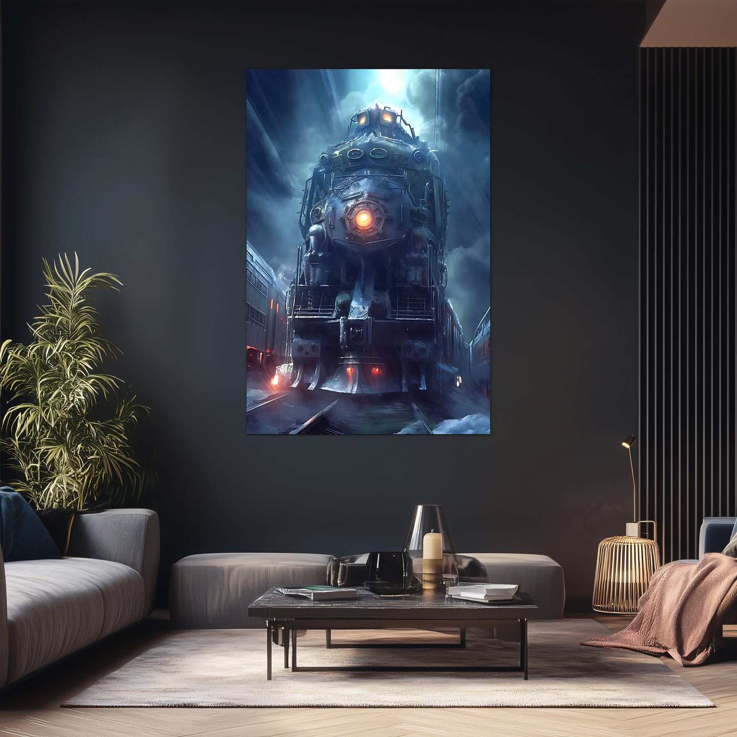 Post-Apocalyptic Train Poster – Winterborn Thunderheart | Awe-Inspiring Wall Art for Sci-Fi & Fantasy Train Enthusiasts | Unique and Exclusive Artwork