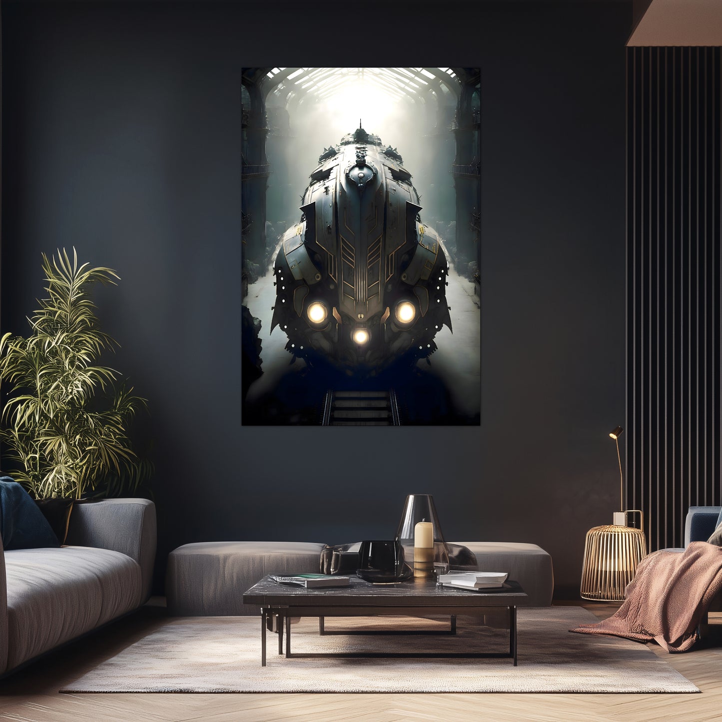 Diesel Train Poster – Chronos Magnus | Awe-Inspiring Wall Art for Sci-Fi & Fantasy Train Enthusiasts | Unique and Exclusive Artwork