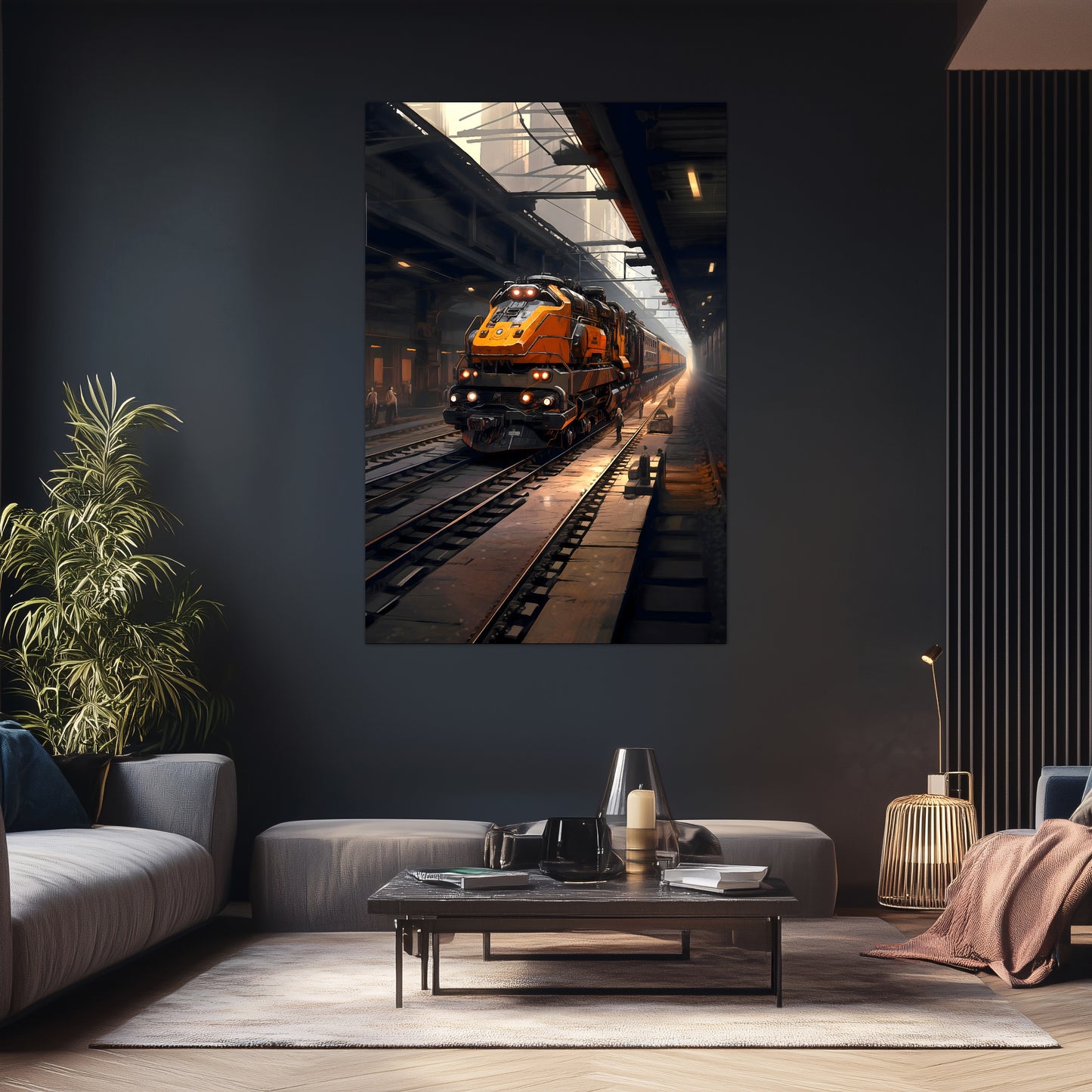 Diesel Train Poster – Blazerush Hauler | Awe-Inspiring Wall Art for Sci-Fi & Fantasy Train Enthusiasts | Unique and Exclusive Artwork