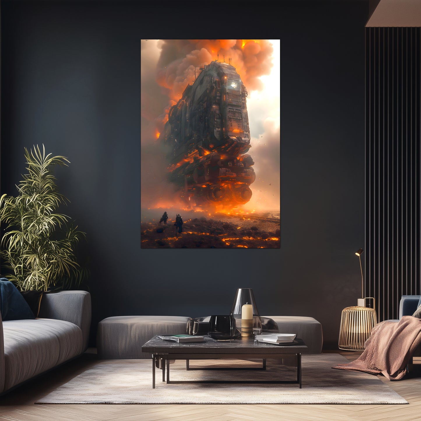 Wasteland Train Poster – Exodus Beta | Awe-Inspiring Wall Art for Sci-Fi & Fantasy Train Enthusiasts | Unique and Exclusive Artwork