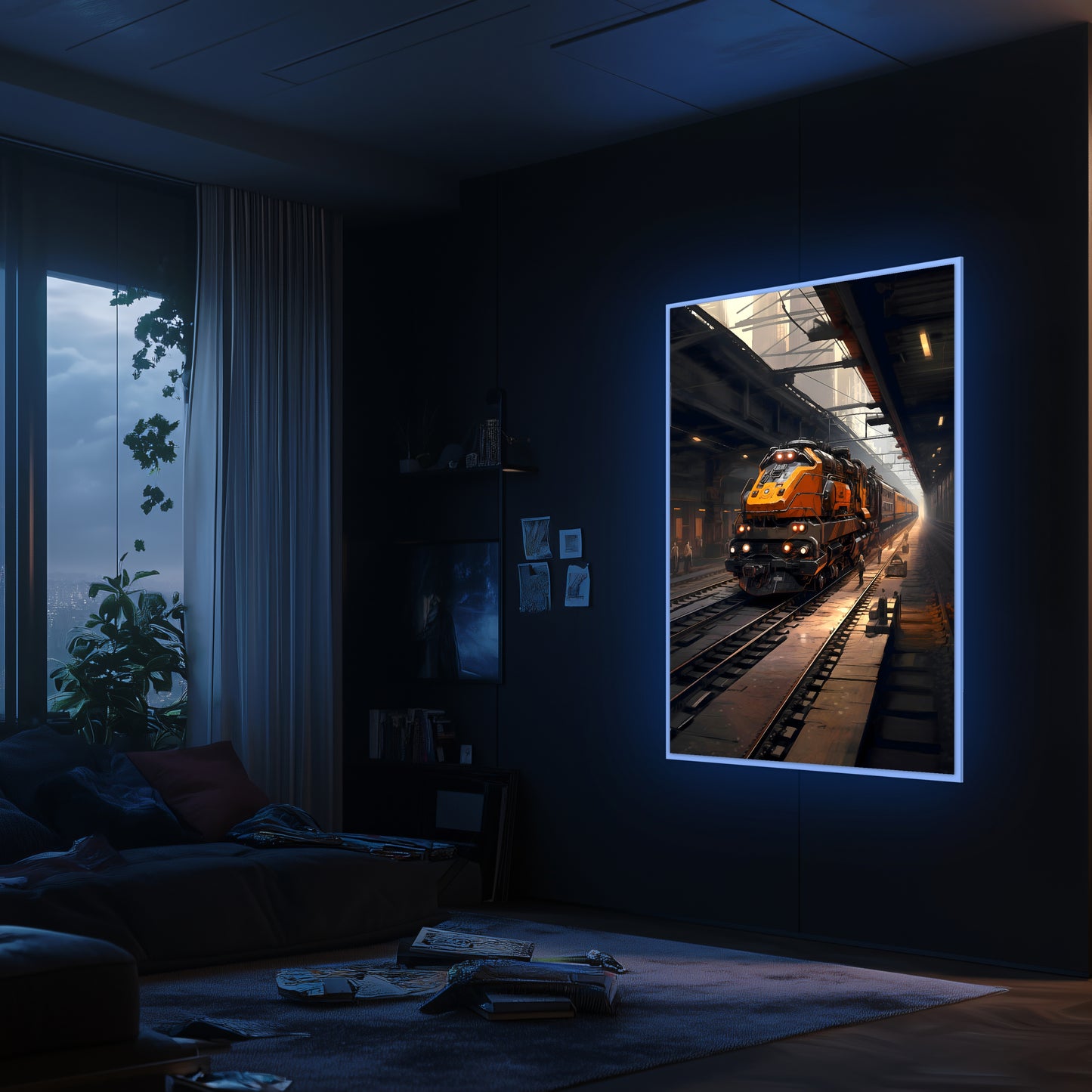 Diesel Train Poster – Blazerush Hauler | Awe-Inspiring Wall Art for Sci-Fi & Fantasy Train Enthusiasts | Unique and Exclusive Artwork