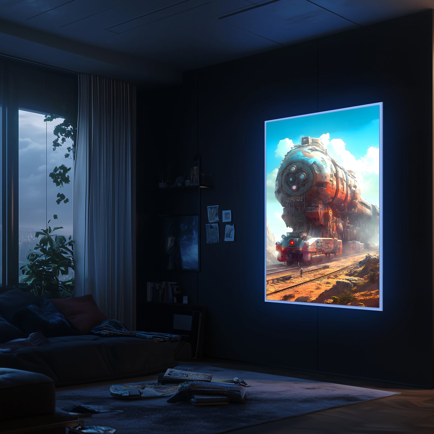 Post-Apocalyptic Train Poster – Arcanum Carrier | Awe-Inspiring Wall Art for Sci-Fi & Fantasy Train Enthusiasts | Unique and Exclusive Artwork