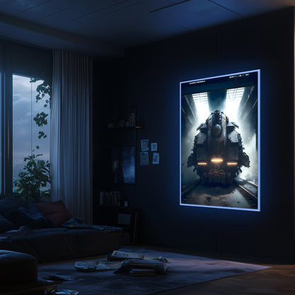 Diesel Train Poster – Aeternum Custos | Awe-Inspiring Wall Art for Sci-Fi & Fantasy Train Enthusiasts | Unique and Exclusive Artwork