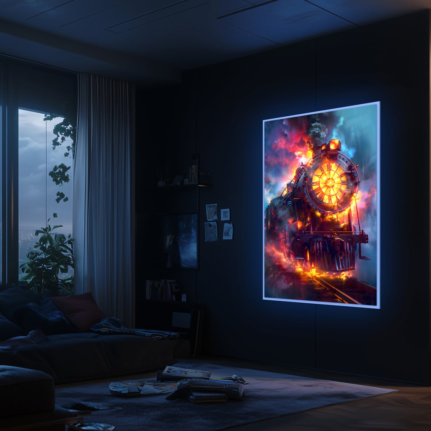 Steampunk Train Poster – Eternal Engine | Awe-Inspiring Wall Art for Sci-Fi & Fantasy Train Enthusiasts | Unique and Exclusive Artwork