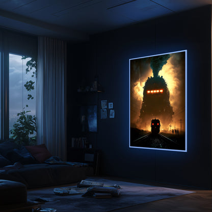Post-Apocalyptic Train Poster – The Endbringer | Awe-Inspiring Wall Art for Sci-Fi & Fantasy Train Enthusiasts | Unique and Exclusive Artwork