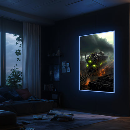 Zombie Train Poster – Dreadcrave Collector | Awe-Inspiring Wall Art for Sci-Fi & Fantasy Train Enthusiasts | Unique and Exclusive Artwork