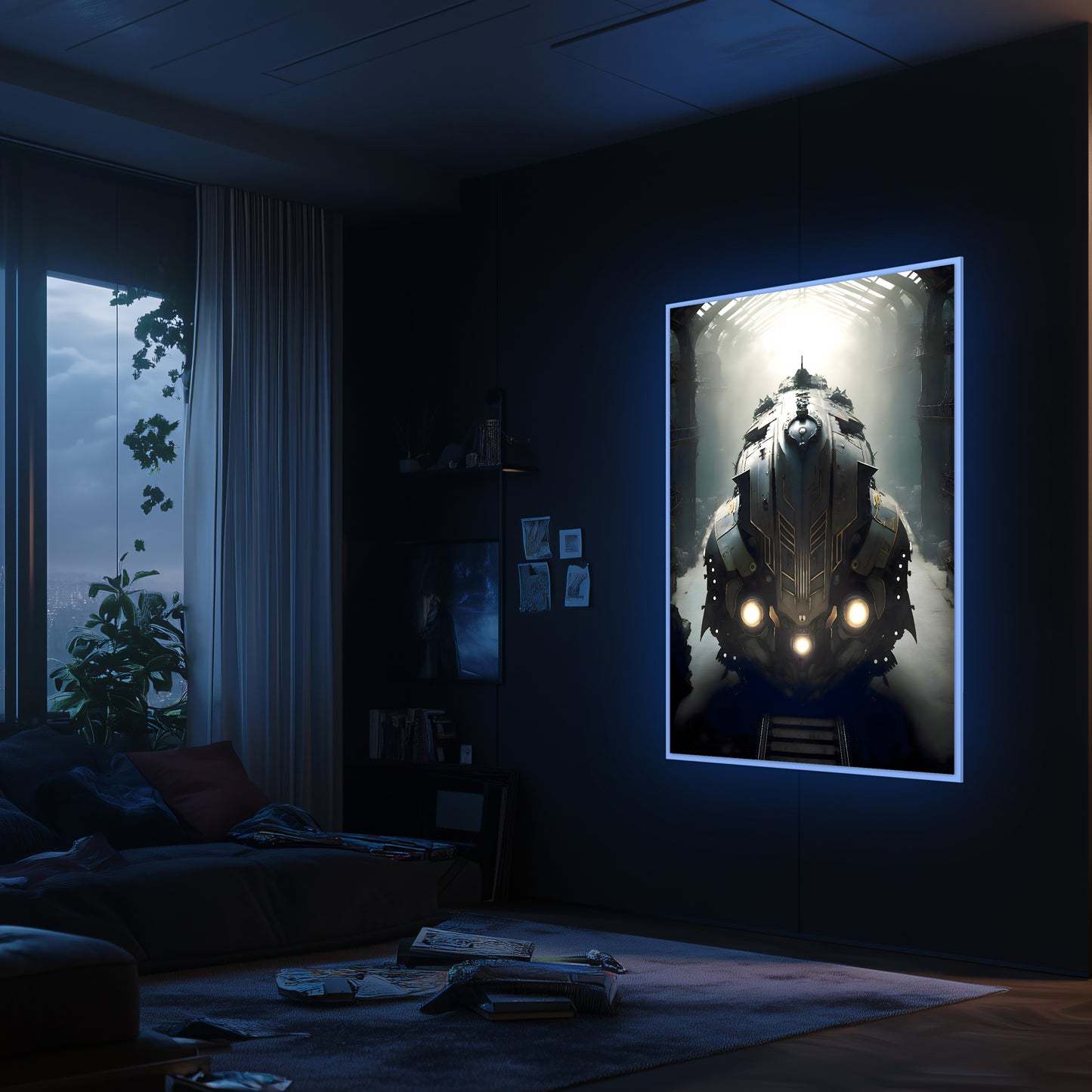 Diesel Train Poster – Chronos Magnus | Awe-Inspiring Wall Art for Sci-Fi & Fantasy Train Enthusiasts | Unique and Exclusive Artwork
