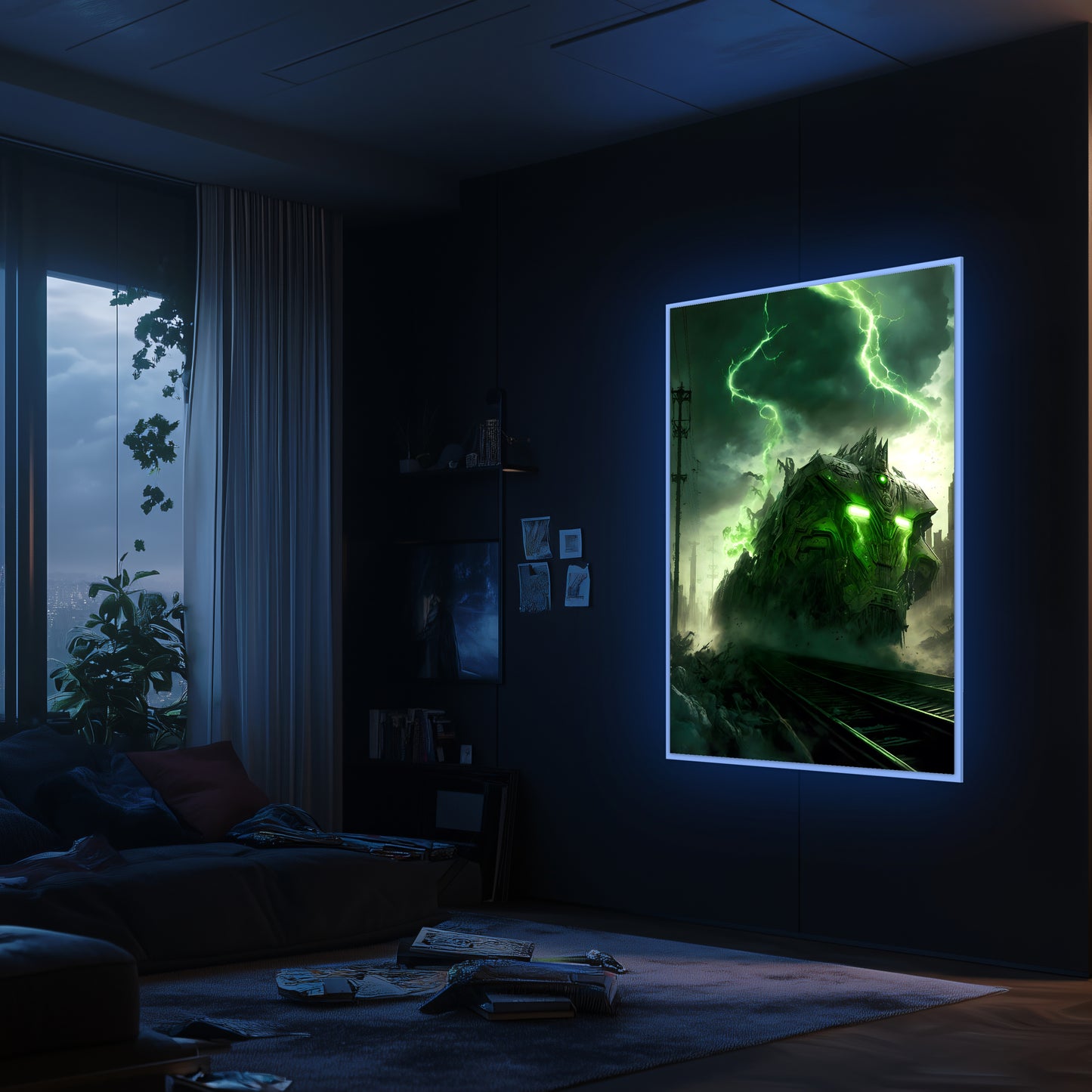 Zombie Train Poster – Wraithstorm Oppressor | Awe-Inspiring Wall Art for Sci-Fi & Fantasy Train Enthusiasts | Unique and Exclusive Artwork