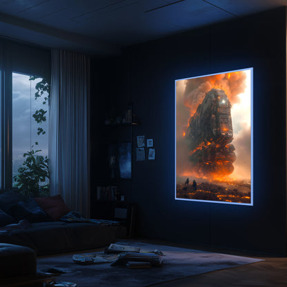 Wasteland Train Poster – Exodus Beta | Awe-Inspiring Wall Art for Sci-Fi & Fantasy Train Enthusiasts | Unique and Exclusive Artwork