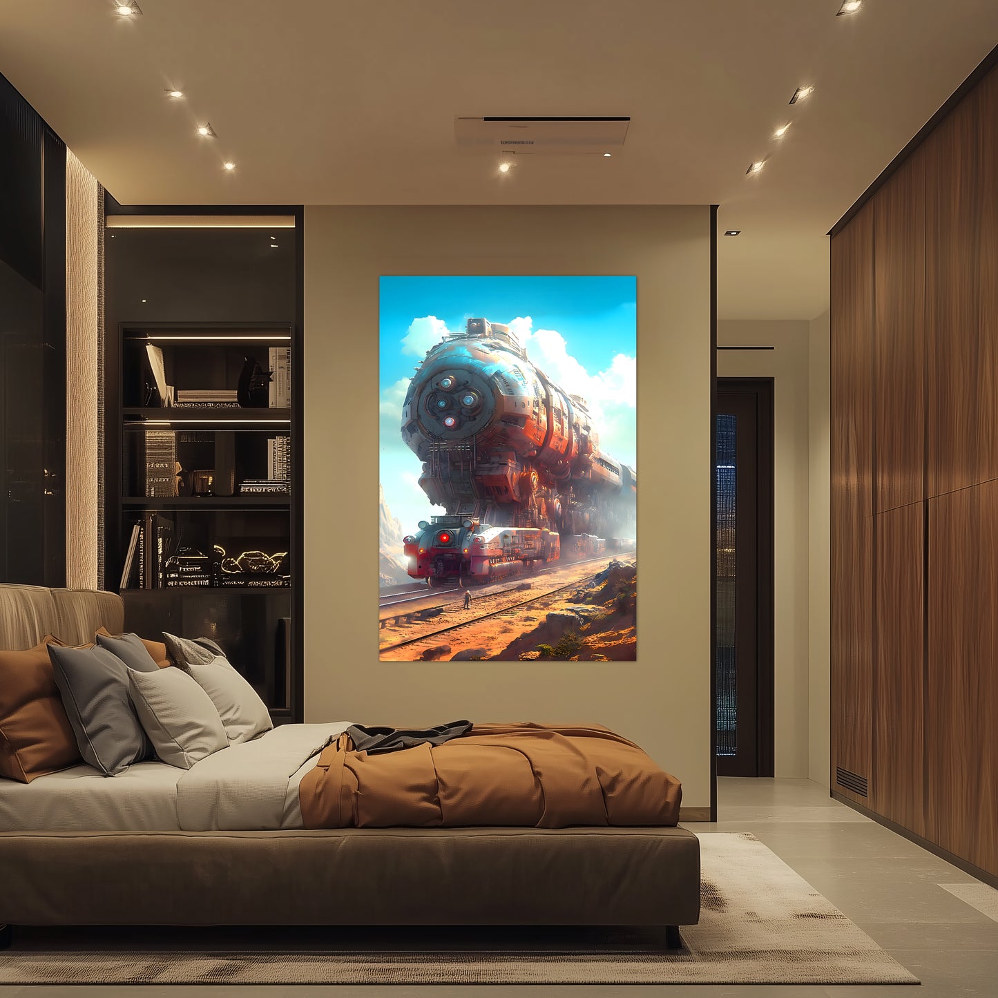 Post-Apocalyptic Train Poster – Arcanum Carrier | Awe-Inspiring Wall Art for Sci-Fi & Fantasy Train Enthusiasts | Unique and Exclusive Artwork